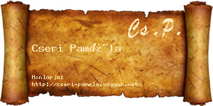 Cseri Paméla névjegykártya